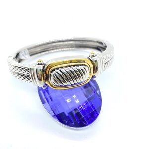 Silver Tone Hinged Bangle Bracelet